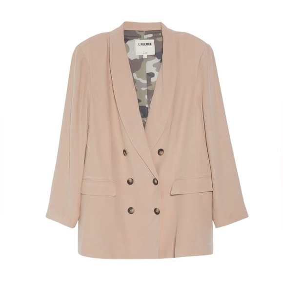 L’agence - Jayda Relax Double Breasted Oversized Blazer Sz 4 - Picture 3 of 12